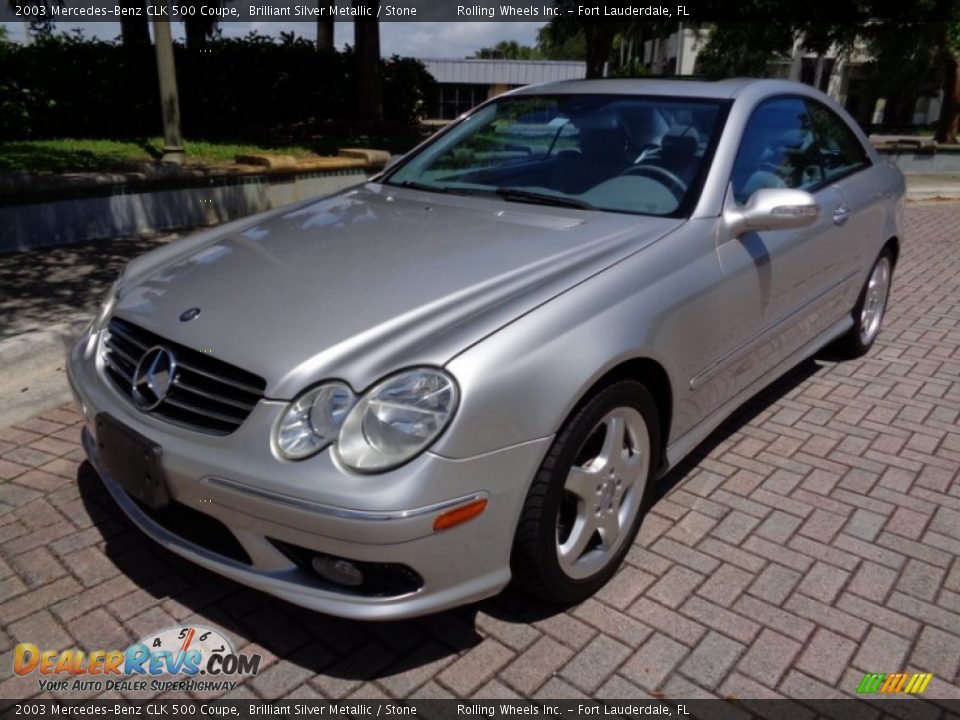 Front 3/4 View of 2003 Mercedes-Benz CLK 500 Coupe Photo #1