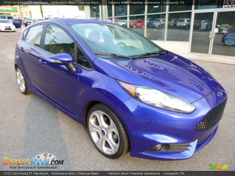 2015 Ford Fiesta ST Hatchback Perfomance Blue / Charcoal Black Photo #2
