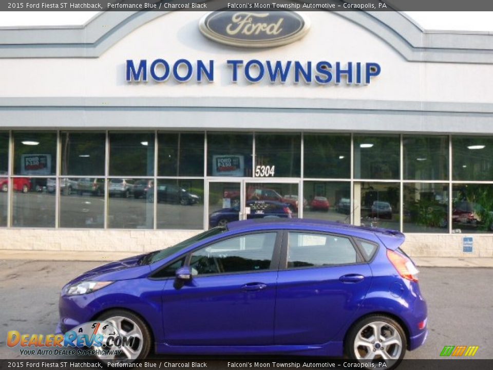 2015 Ford Fiesta ST Hatchback Perfomance Blue / Charcoal Black Photo #7
