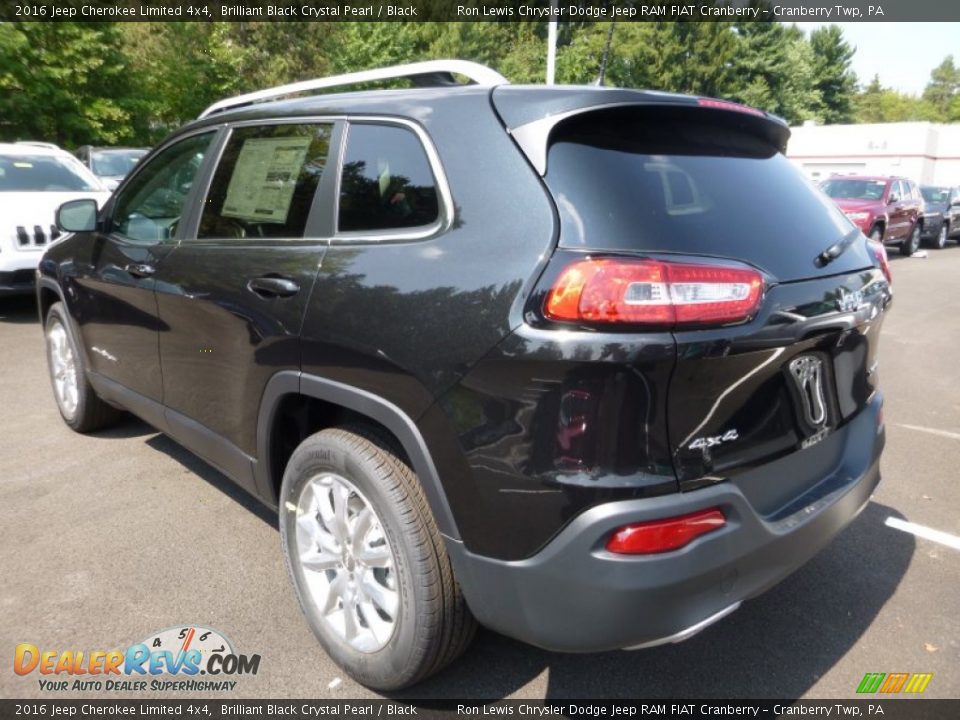 2016 Jeep Cherokee Limited 4x4 Brilliant Black Crystal Pearl / Black Photo #4