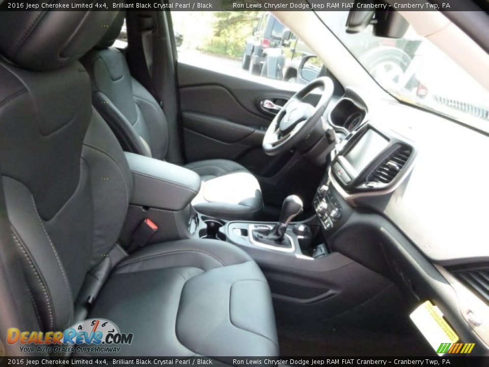 2016 Jeep Cherokee Limited 4x4 Brilliant Black Crystal Pearl / Black Photo #9
