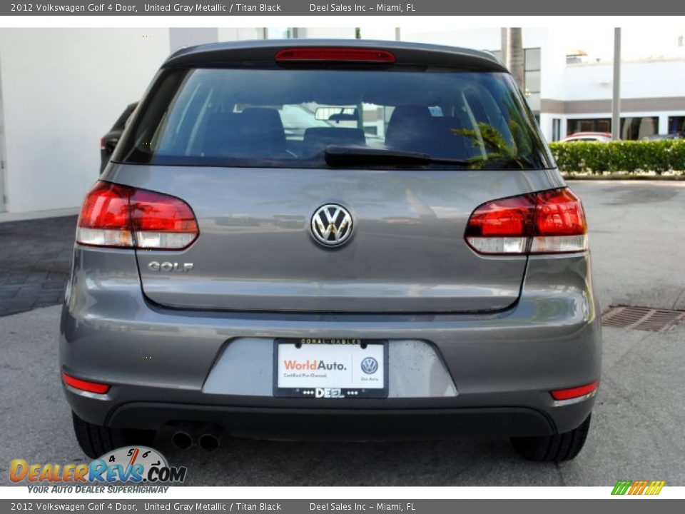 2012 Volkswagen Golf 4 Door United Gray Metallic / Titan Black Photo #7