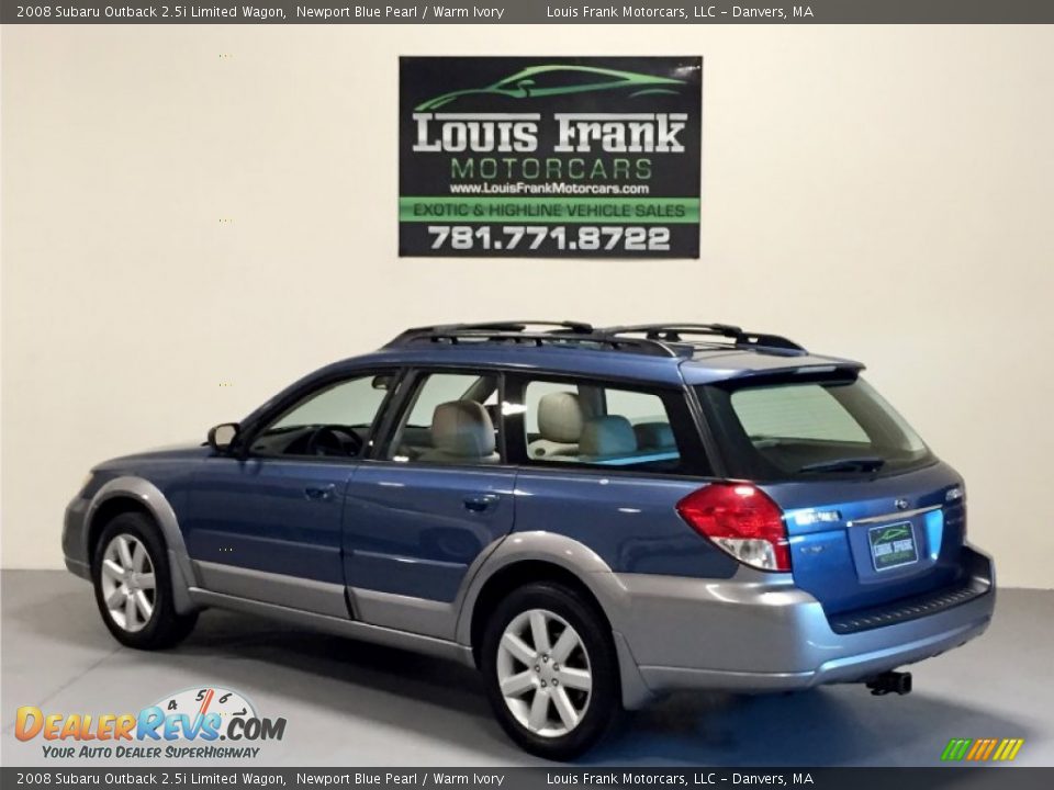 2008 Subaru Outback 2.5i Limited Wagon Newport Blue Pearl / Warm Ivory Photo #11