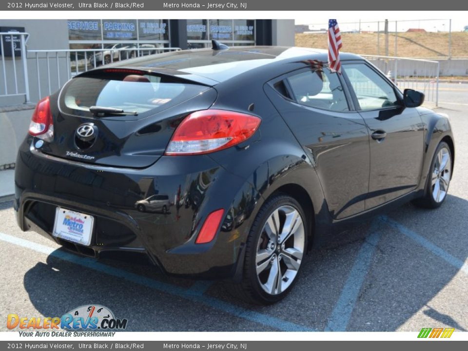 2012 Hyundai Veloster Ultra Black / Black/Red Photo #4