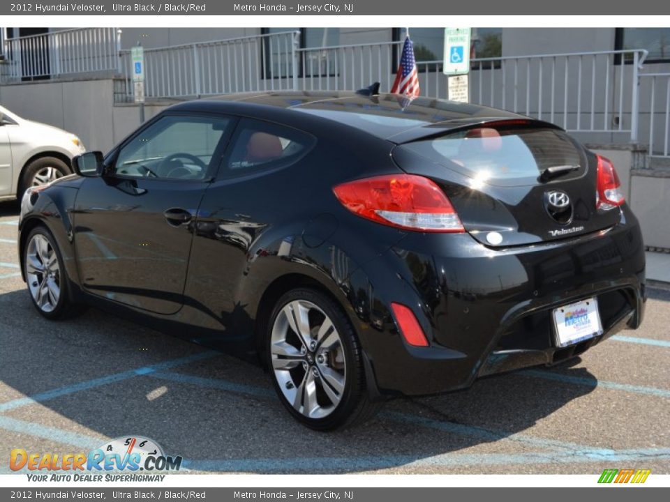 2012 Hyundai Veloster Ultra Black / Black/Red Photo #6