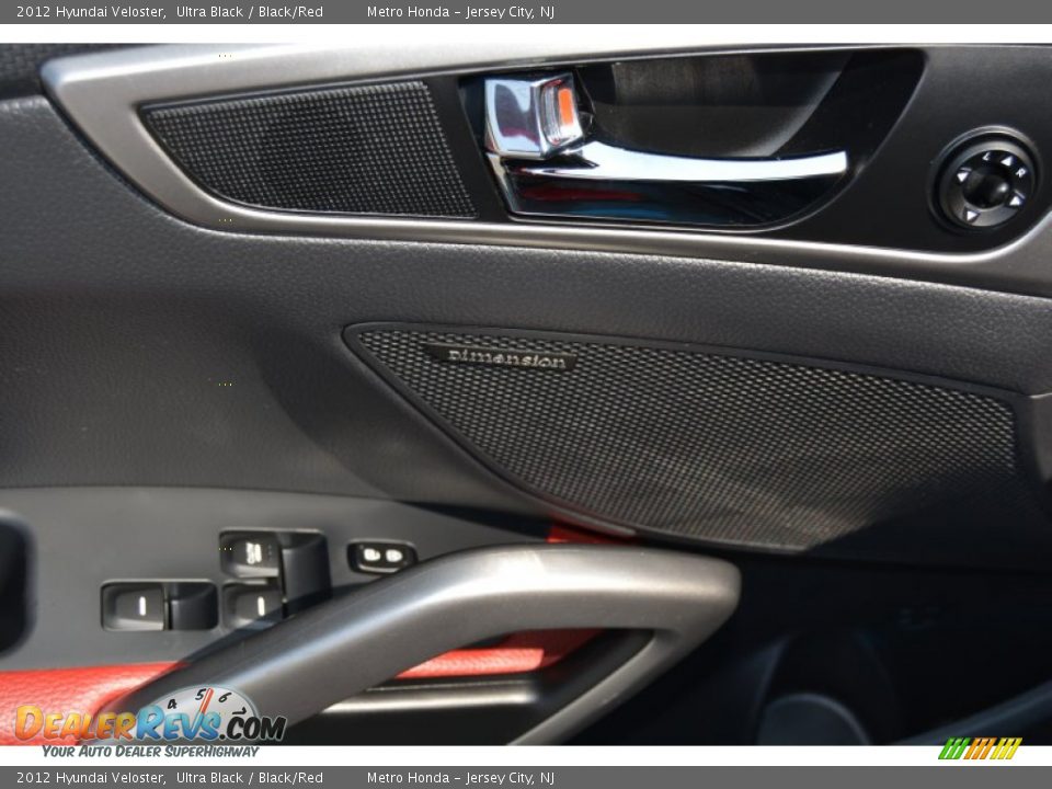 2012 Hyundai Veloster Ultra Black / Black/Red Photo #11