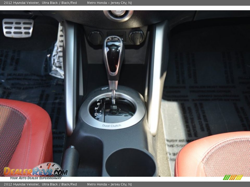 2012 Hyundai Veloster Ultra Black / Black/Red Photo #16
