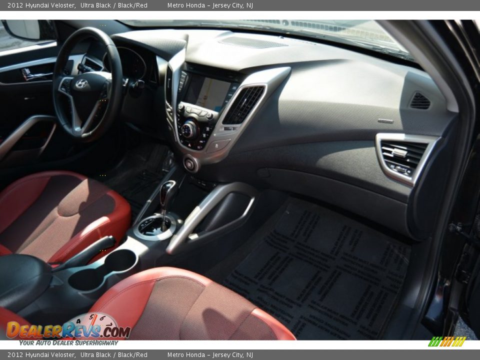 2012 Hyundai Veloster Ultra Black / Black/Red Photo #27
