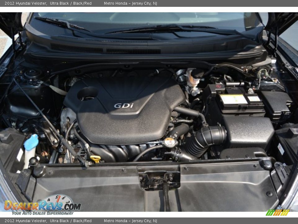 2012 Hyundai Veloster Ultra Black / Black/Red Photo #29