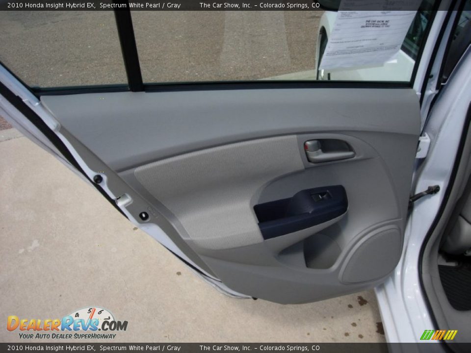 2010 Honda Insight Hybrid EX Spectrum White Pearl / Gray Photo #12