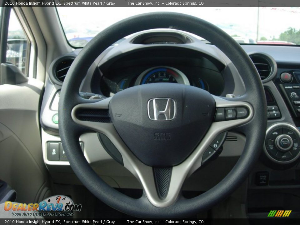 2010 Honda Insight Hybrid EX Spectrum White Pearl / Gray Photo #18