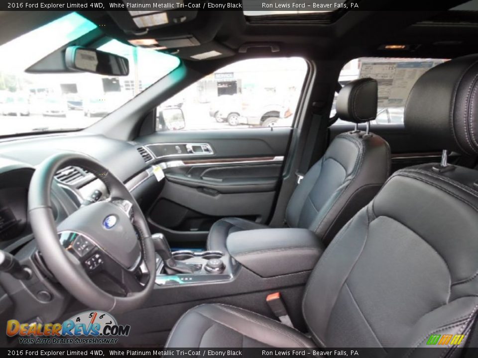 Ebony Black Interior - 2016 Ford Explorer Limited 4WD Photo #12
