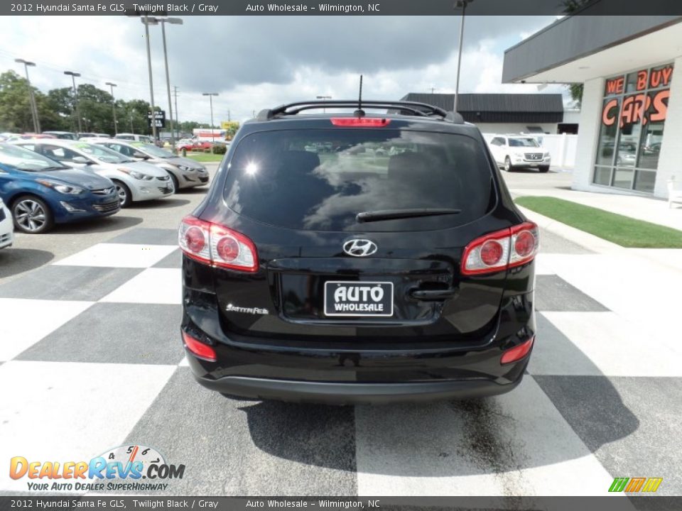 2012 Hyundai Santa Fe GLS Twilight Black / Gray Photo #4