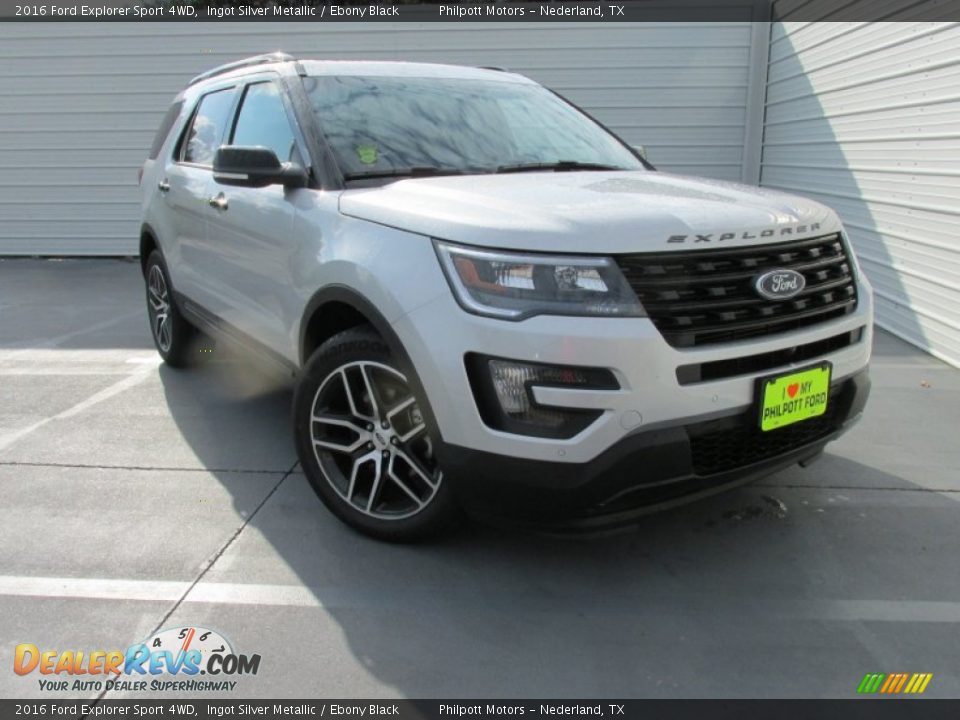 2016 Ford Explorer Sport 4WD Ingot Silver Metallic / Ebony Black Photo #1