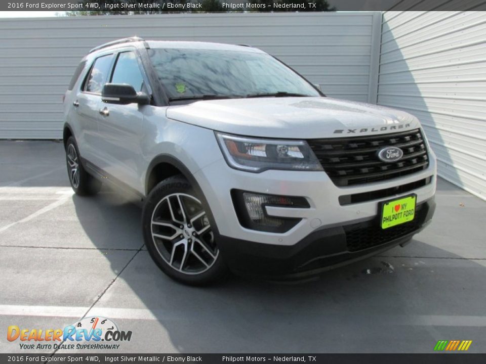 2016 Ford Explorer Sport 4WD Ingot Silver Metallic / Ebony Black Photo #2