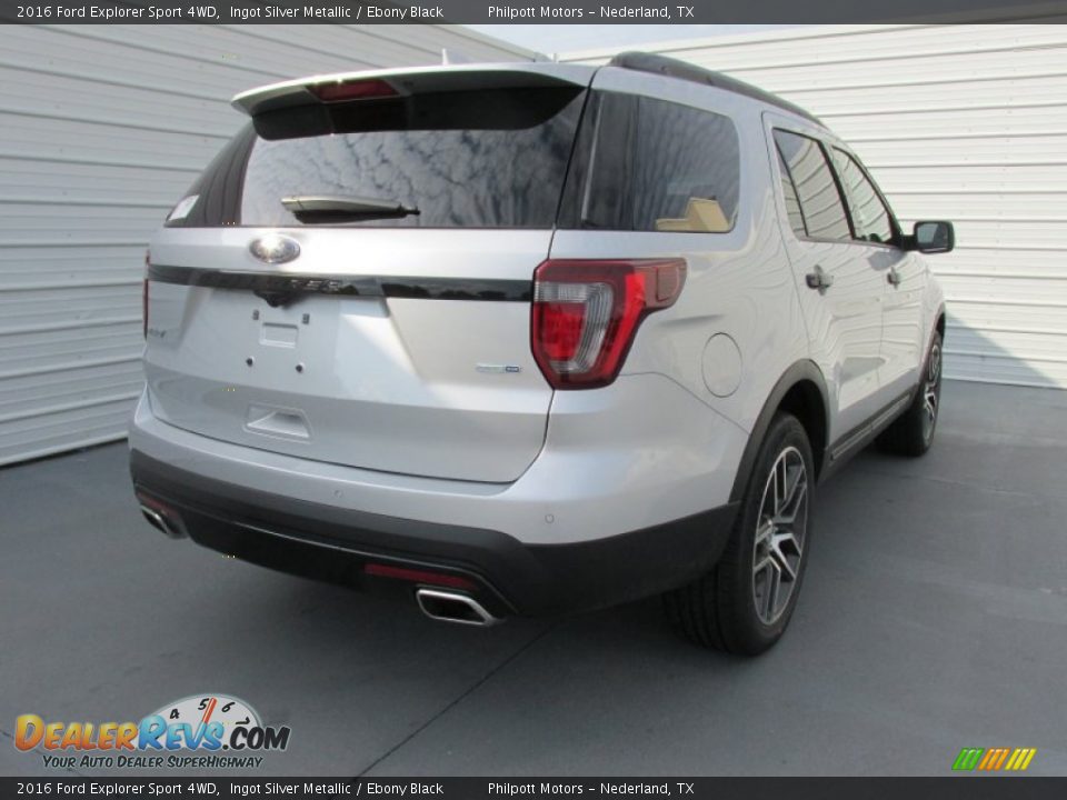 2016 Ford Explorer Sport 4WD Ingot Silver Metallic / Ebony Black Photo #4