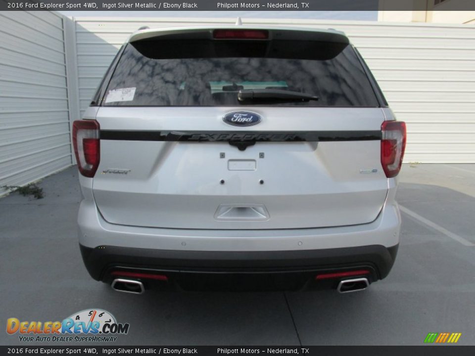2016 Ford Explorer Sport 4WD Ingot Silver Metallic / Ebony Black Photo #5