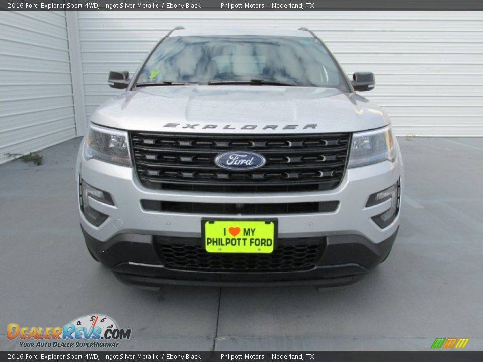 2016 Ford Explorer Sport 4WD Ingot Silver Metallic / Ebony Black Photo #8