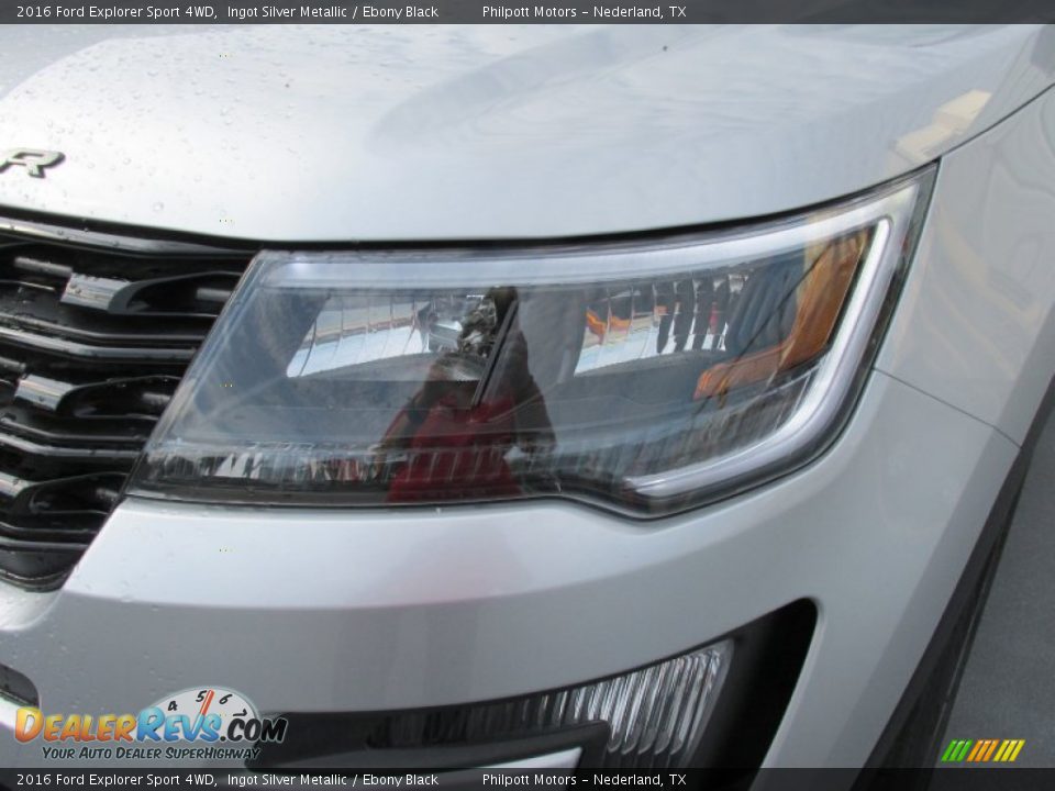 2016 Ford Explorer Sport 4WD Ingot Silver Metallic / Ebony Black Photo #9