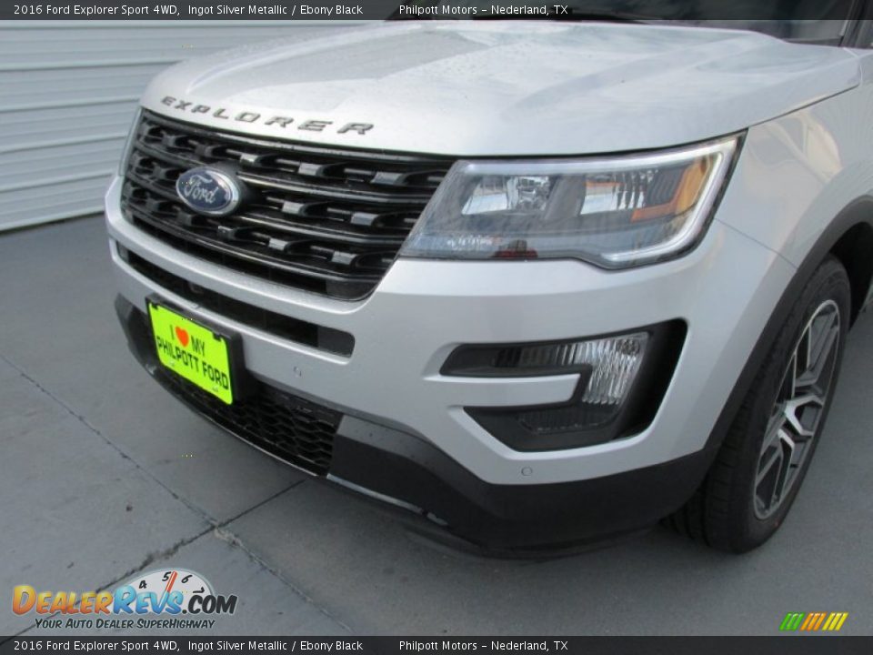 2016 Ford Explorer Sport 4WD Ingot Silver Metallic / Ebony Black Photo #10
