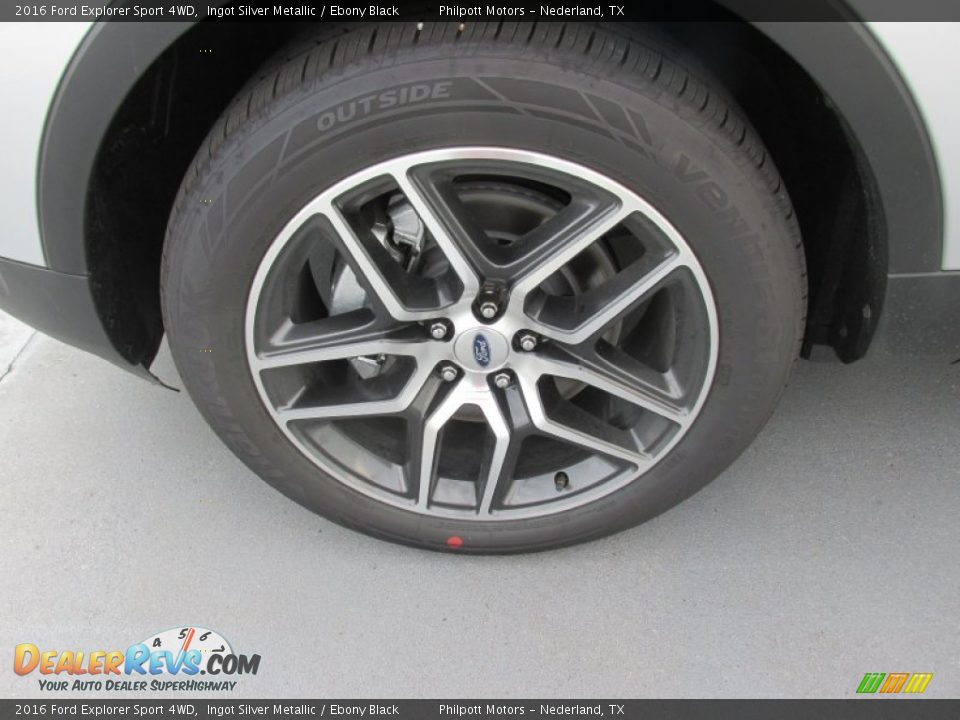2016 Ford Explorer Sport 4WD Ingot Silver Metallic / Ebony Black Photo #11