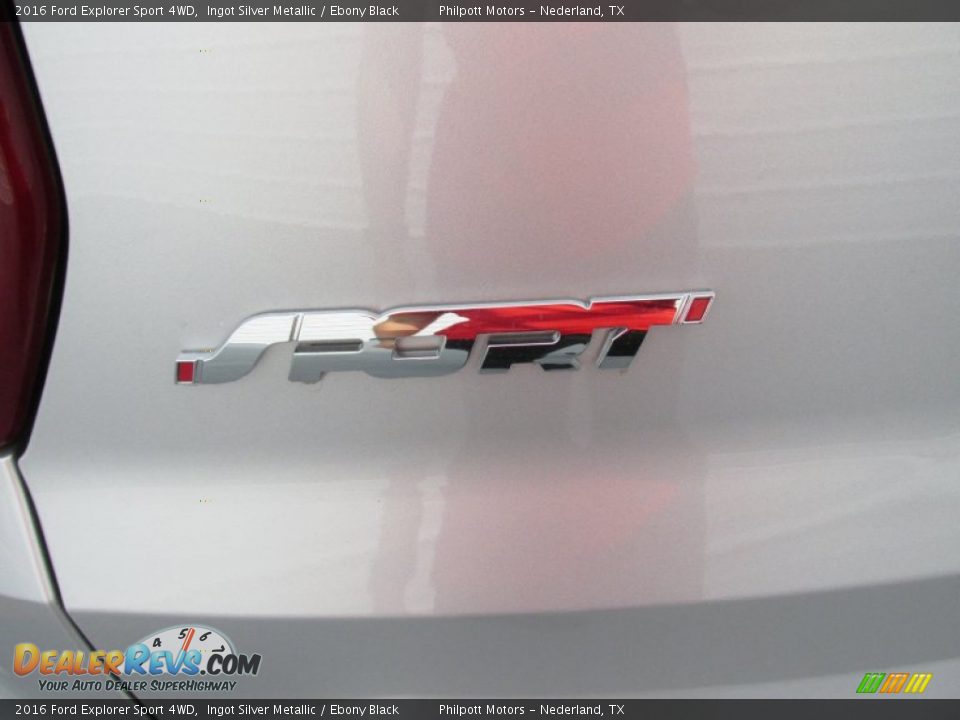 2016 Ford Explorer Sport 4WD Ingot Silver Metallic / Ebony Black Photo #13