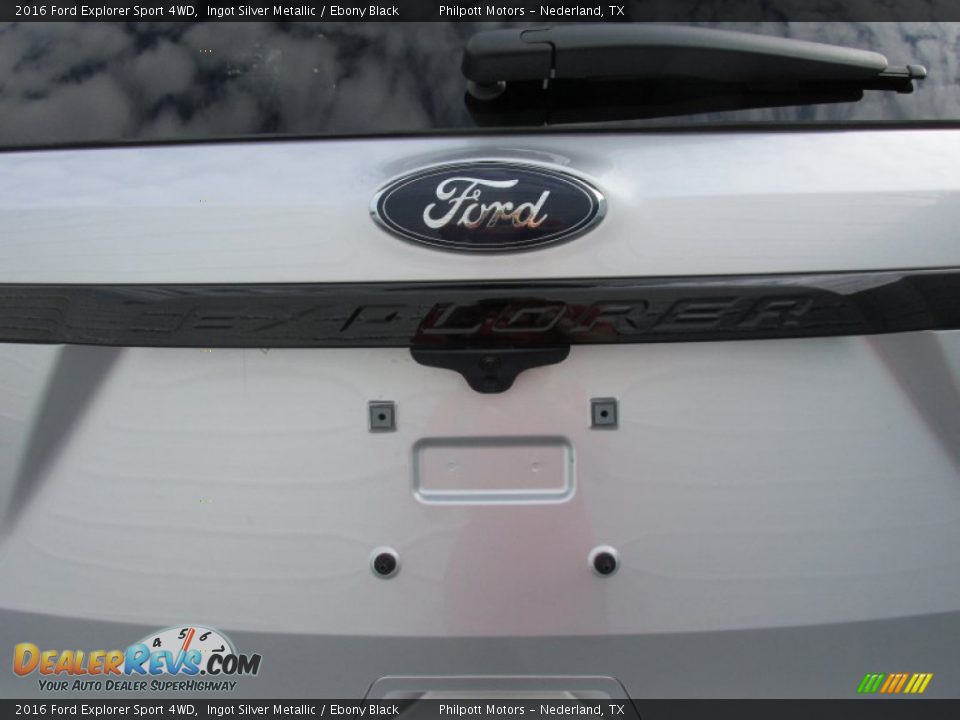 2016 Ford Explorer Sport 4WD Ingot Silver Metallic / Ebony Black Photo #14