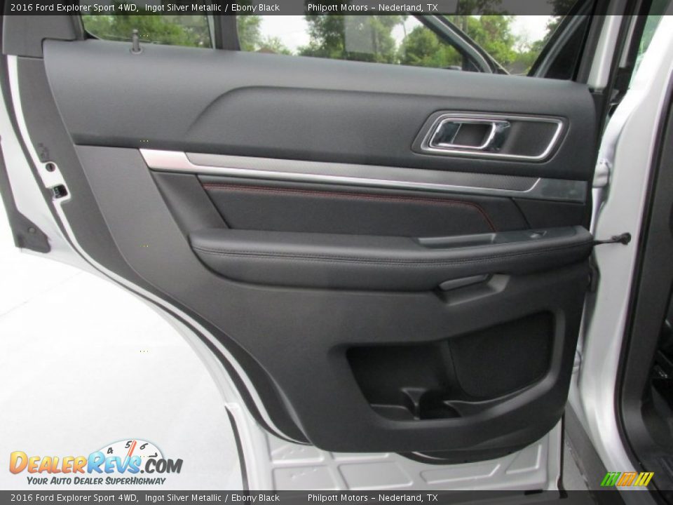 2016 Ford Explorer Sport 4WD Ingot Silver Metallic / Ebony Black Photo #22