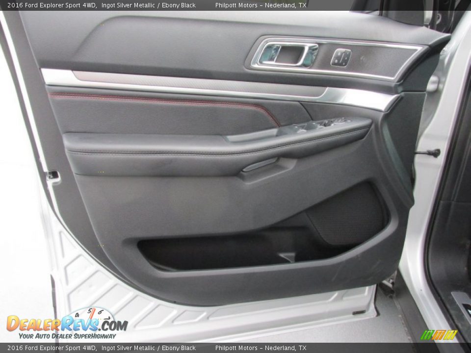 2016 Ford Explorer Sport 4WD Ingot Silver Metallic / Ebony Black Photo #24