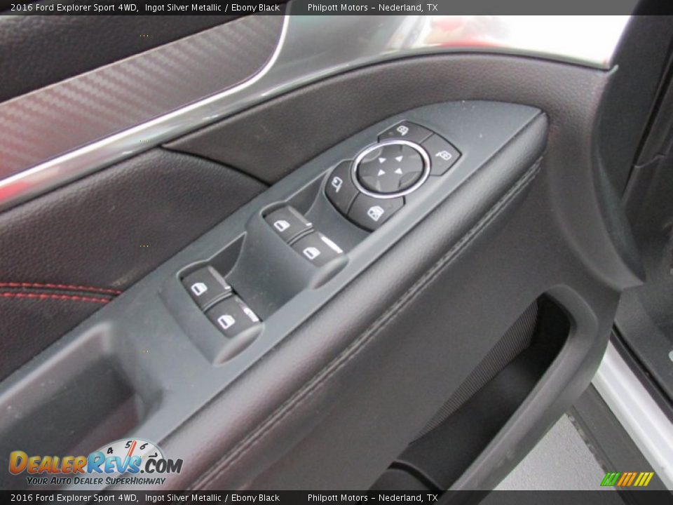 2016 Ford Explorer Sport 4WD Ingot Silver Metallic / Ebony Black Photo #25