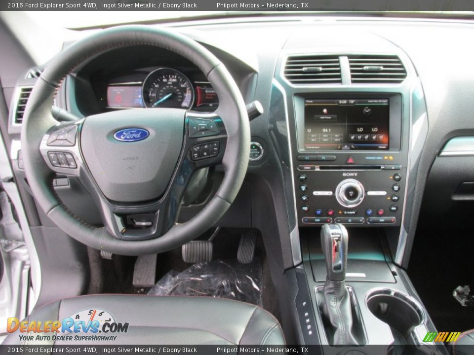 2016 Ford Explorer Sport 4WD Ingot Silver Metallic / Ebony Black Photo #29