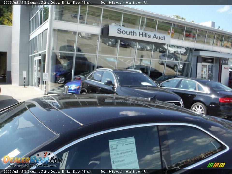 2009 Audi A5 3.2 quattro S Line Coupe Brilliant Black / Black Photo #3