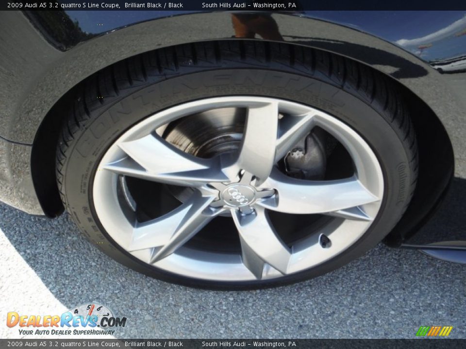 2009 Audi A5 3.2 quattro S Line Coupe Brilliant Black / Black Photo #5