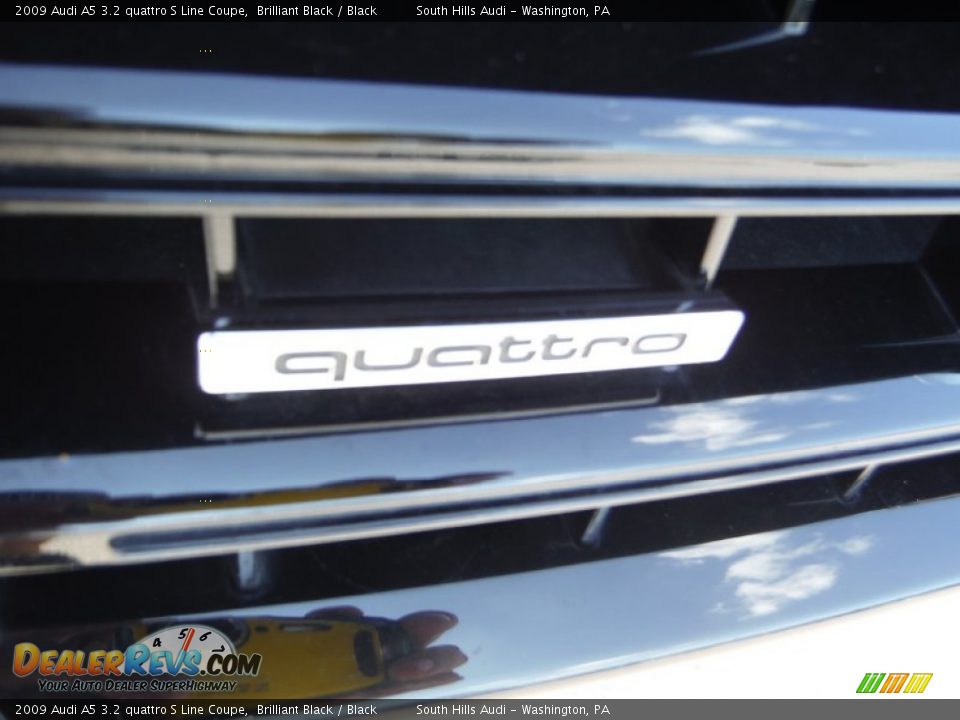 2009 Audi A5 3.2 quattro S Line Coupe Brilliant Black / Black Photo #7