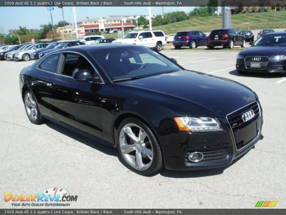 Front 3/4 View of 2009 Audi A5 3.2 quattro S Line Coupe Photo #8