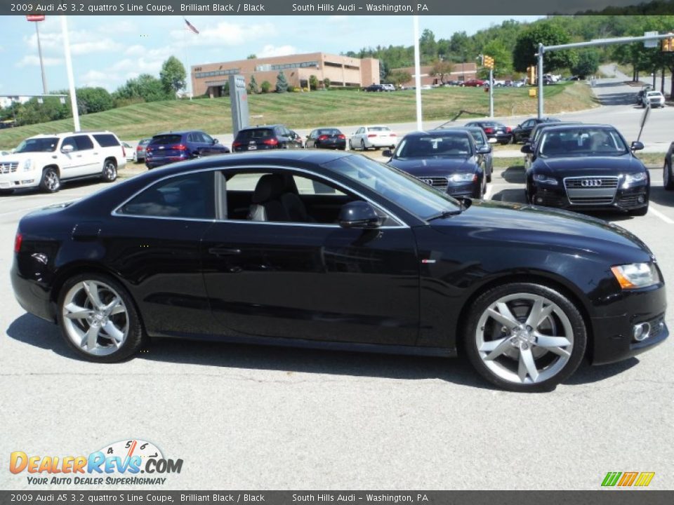 2009 Audi A5 3.2 quattro S Line Coupe Brilliant Black / Black Photo #9