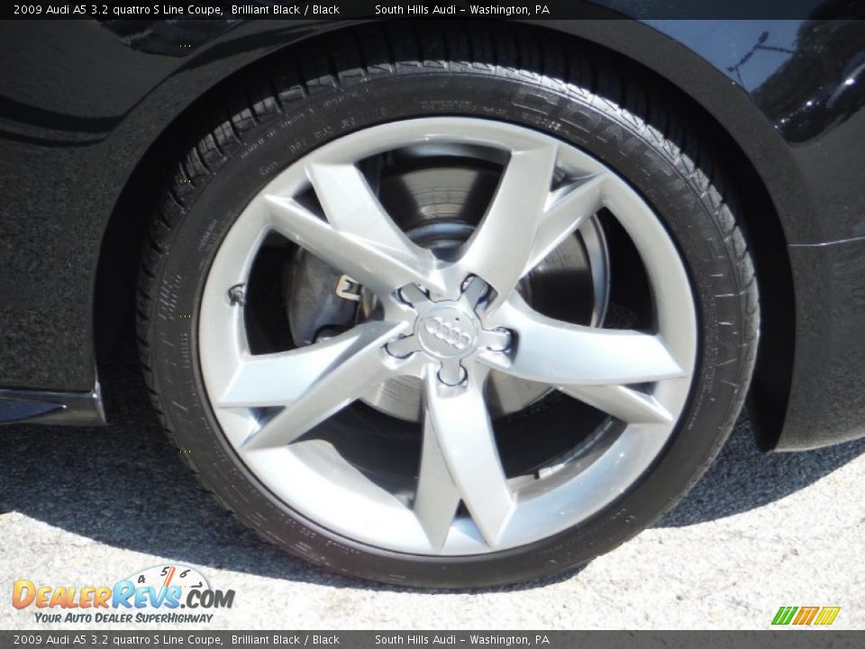 2009 Audi A5 3.2 quattro S Line Coupe Brilliant Black / Black Photo #10
