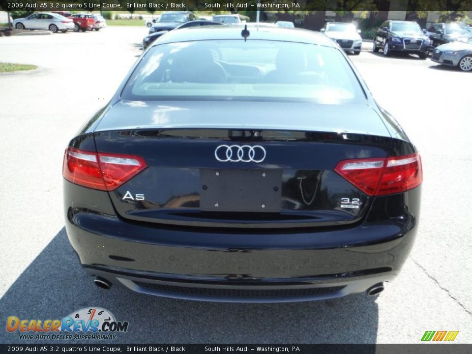 2009 Audi A5 3.2 quattro S Line Coupe Brilliant Black / Black Photo #12