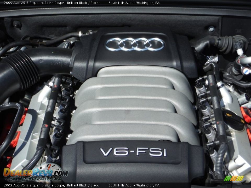 2009 Audi A5 3.2 quattro S Line Coupe Brilliant Black / Black Photo #16
