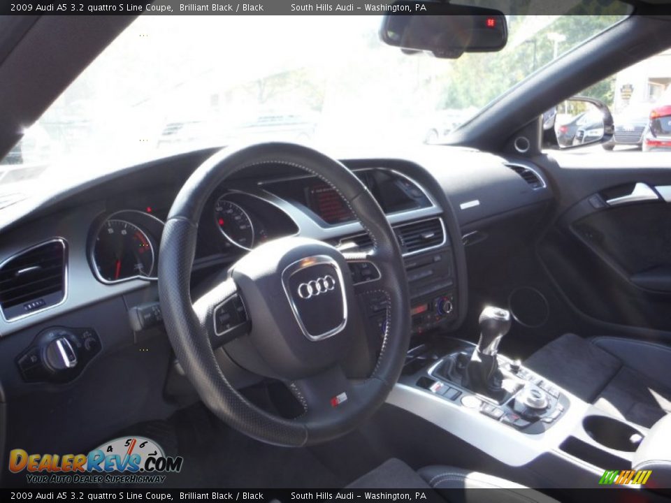 2009 Audi A5 3.2 quattro S Line Coupe Brilliant Black / Black Photo #17