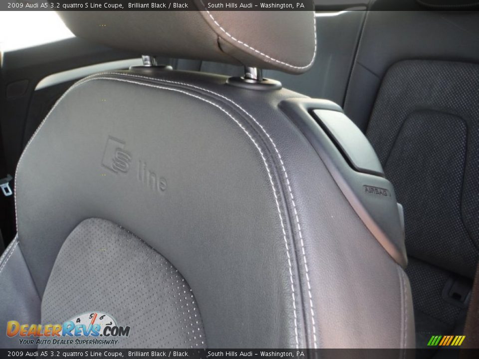 2009 Audi A5 3.2 quattro S Line Coupe Brilliant Black / Black Photo #19