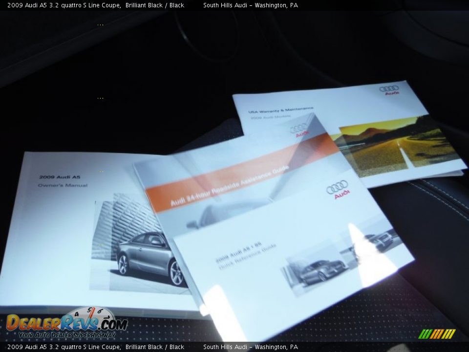 2009 Audi A5 3.2 quattro S Line Coupe Brilliant Black / Black Photo #32