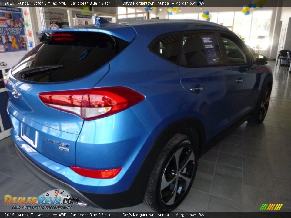 2016 Hyundai Tucson Limited AWD Caribbean Blue / Black Photo #7