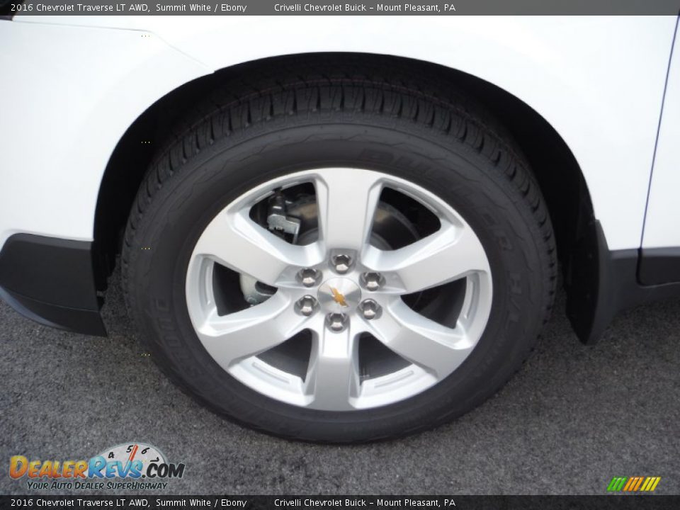 2016 Chevrolet Traverse LT AWD Summit White / Ebony Photo #3