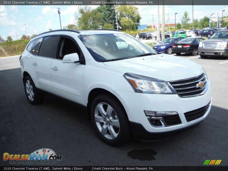2016 Chevrolet Traverse LT AWD Summit White / Ebony Photo #6
