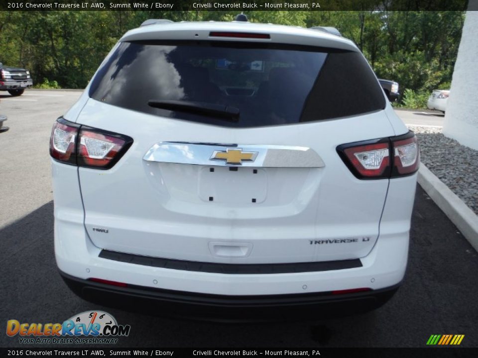 2016 Chevrolet Traverse LT AWD Summit White / Ebony Photo #7