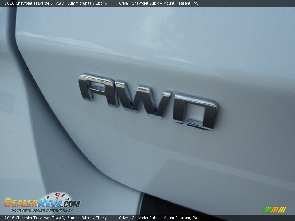2016 Chevrolet Traverse LT AWD Summit White / Ebony Photo #9