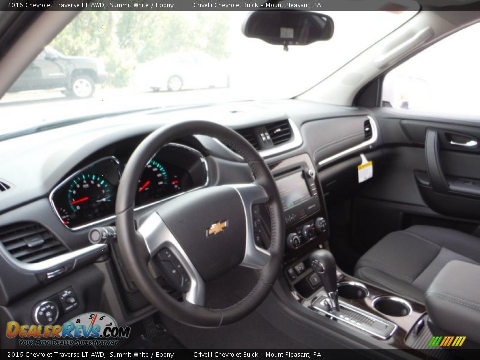 2016 Chevrolet Traverse LT AWD Summit White / Ebony Photo #10