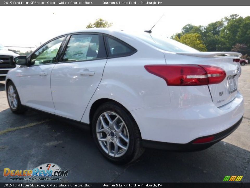 2015 Ford Focus SE Sedan Oxford White / Charcoal Black Photo #4