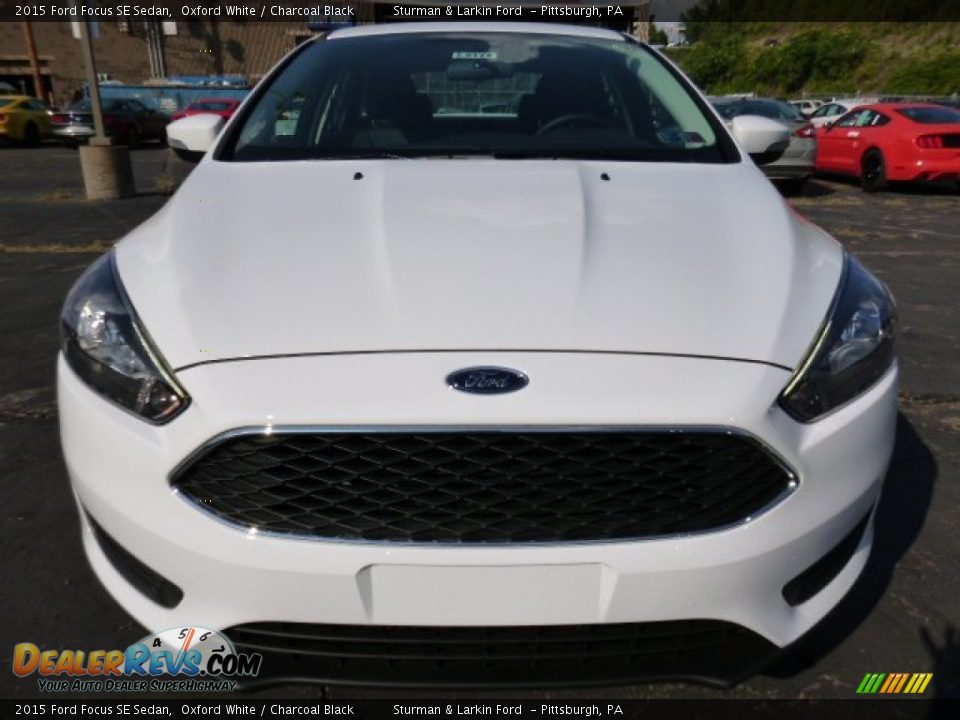 2015 Ford Focus SE Sedan Oxford White / Charcoal Black Photo #6